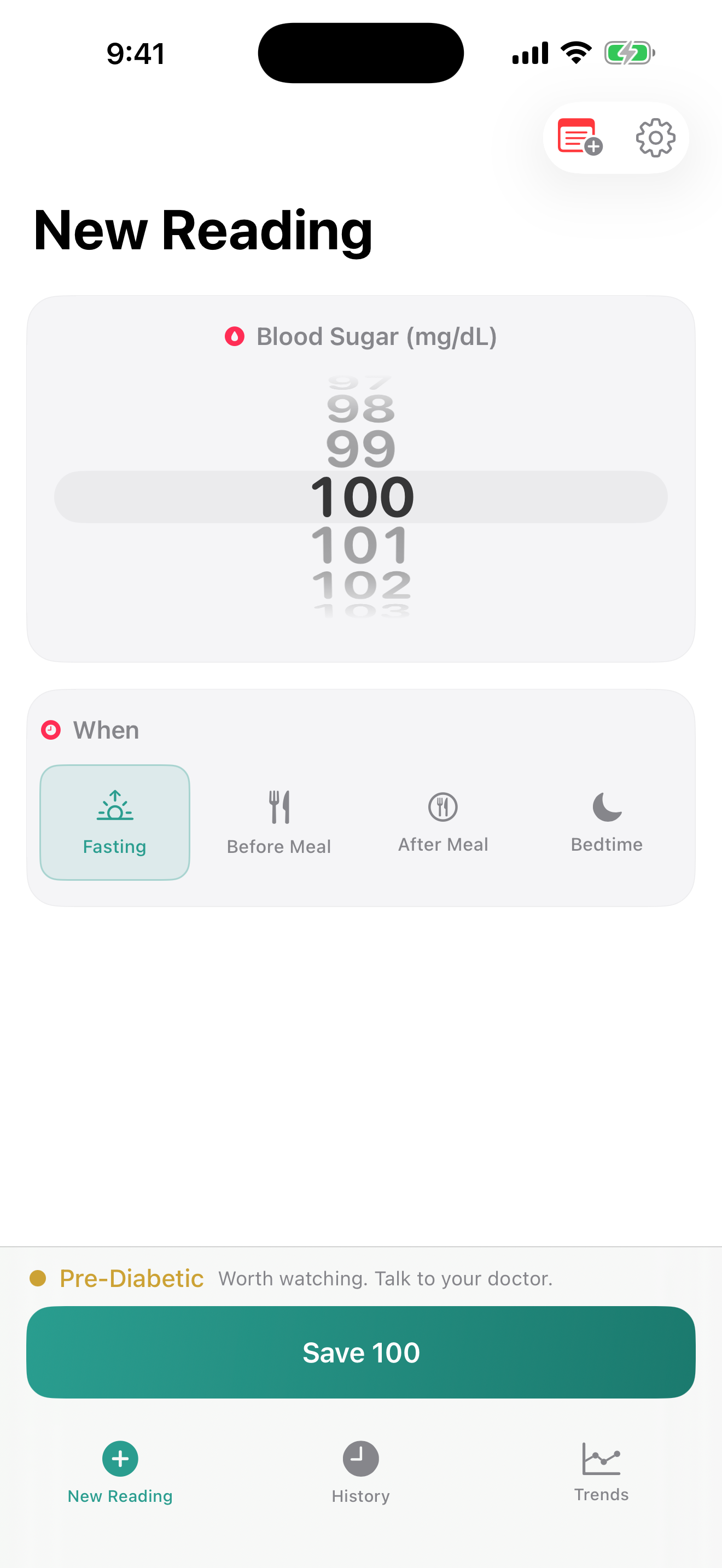 Log blood sugar in 10 seconds